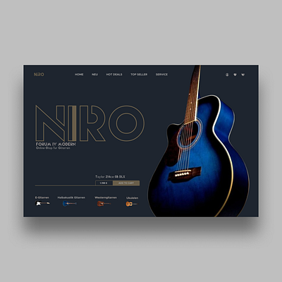 Niro Landing Page agency design graphic design landing page music new work online shop ui ux uxui web web desing website