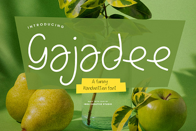 Gajadee – A Funny Handwritten Typeface monoline brush