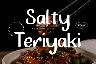 Salty Teriyaki – A Handwritten Typeface monoline brush