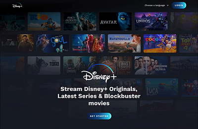 Disney+ Saas Landing Page disney ui user experience user interface ux