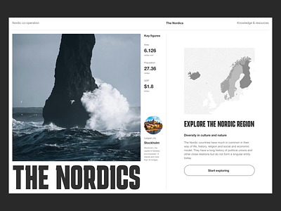 Visual exploration : The Nordics exploration layout map minimal nordic statistics type