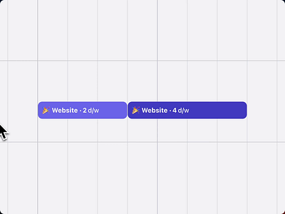 Contextual details add allocation block capacity contextual description detail grid layout note planner planning time timeline toolbar ui