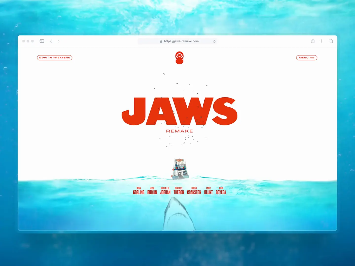 JAWS Remake: Innovative Movie Website Design