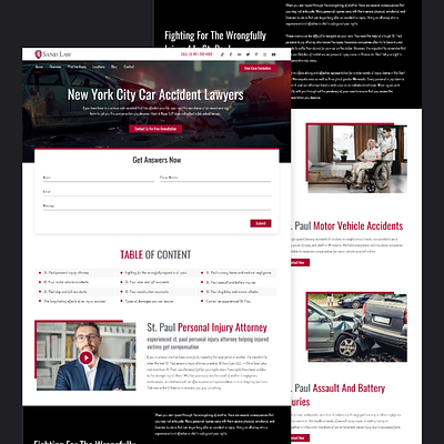 Sand Law - Law Firm Landing Page Design Mockup