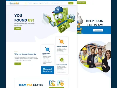Staffing Agency Landing Page Mockup