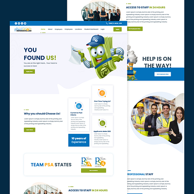 Staffing Agency Landing Page Mockup