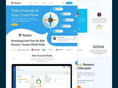 Tesorio - Cash Flow Control Landing Page