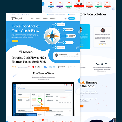 Tesorio - Cash Flow Control Landing Page