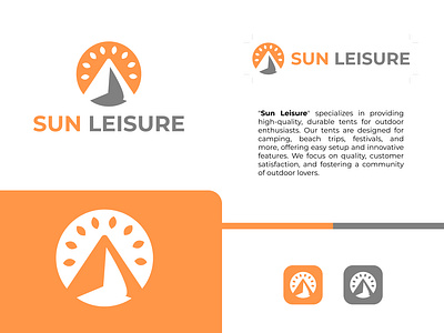 Sun Leisure - Logo Design brand identity business logo company logo creative innovative leisure logo design marquees memorable minimal modern startup logo sun sun leisure tent timeless unique vector versatile visual identity