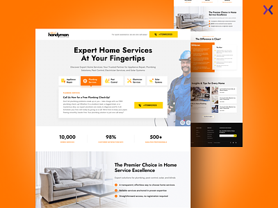 Home Services Landing Page/ Click-Through click through landing page graphic design home services landingpage design services landing page