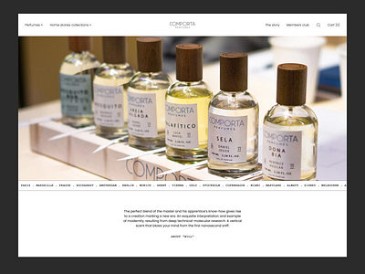 Comporta perdumes | Niche perfumes website redesign concept concept perfumes redesign ui website