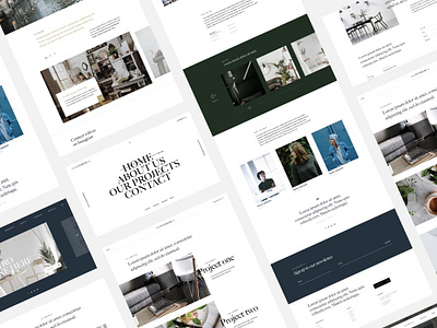 Minimalist Agency UI Kit designer template figma interior design landing page magazine layout minimalist agency ui kit sketch ui design web design website website mockup website template