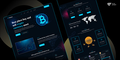 Cryptocurrency Exchange Landing Page Design coin crypto crypto landing page crypto website landing page nft
