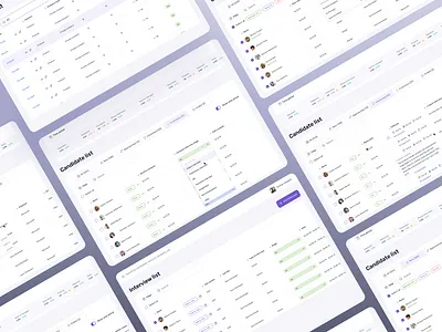 Candi - all-in-one recruitment software dashboard filter form platform profile recruitment saas table ux