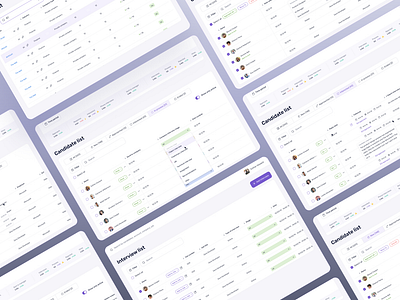 Candi - all-in-one recruitment software dashboard filter form platform profile recruitment saas table ux