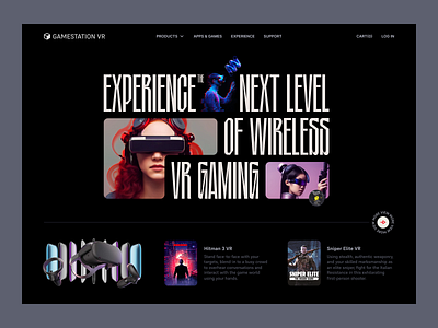 Gamestation VR - Game store website app arcade clean design figma game game store game website gaming minimal platform store ui ui design ux vr vr device web