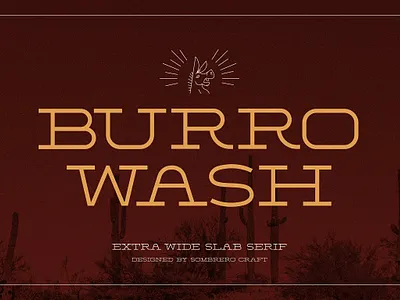 Burro Wash - Slab Serif Display Font cowboy display font font inline inline font serif slab serif thin ultra wide western wide