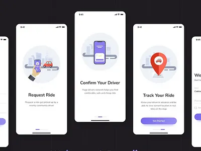 Pool Ride - Car Pooling App Design 3d app bike pooling app bike sharing app branding car sharing app carpooling app carpooling ui kit design figma graphic design illustration ride share app sketch ui ux website template