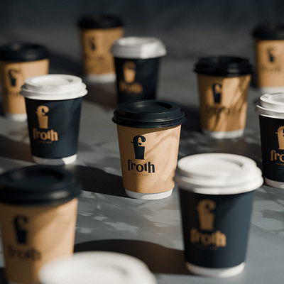 Froth - Branding brand identity branding coffee shop design graphic design logo mockups packaging typography visual identity