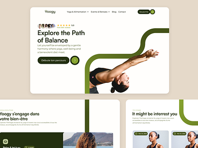 Yoogy - Yoga Template Framer branding design framer graphic design illustration logo template ui ux webdesign website yoga