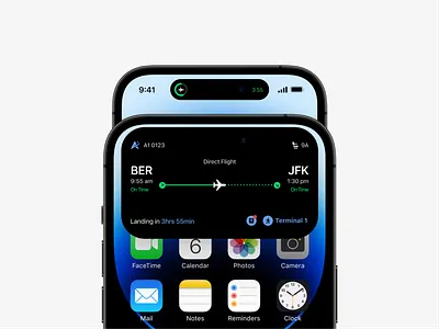iPhone Dynamic Island: Travel app for a seamless journey app design apple challenge clean dailyui dailyuichallenge design dynamic island interface ios iphone minimalist mobile design modern tech travel app ui ui design uidesign ux