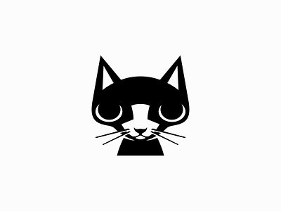 Cat Logo animal black branding cartoon cat design emblem face geometric icon illustration kids kitty logo mark mascot modern pet vector vet