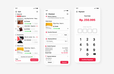 Online Shopping App clean ui design ecommerce mobile app modern ui onlineshopping ui uiux user interface