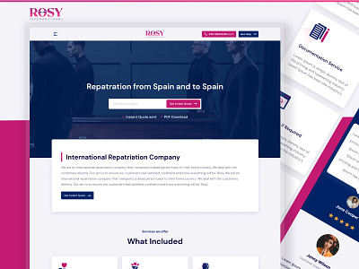 Rosy International Website responsive design website