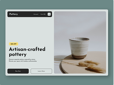 Pottery website product page figma green landing page pottery product page ui ui ux uiux user experience user interface ux web design