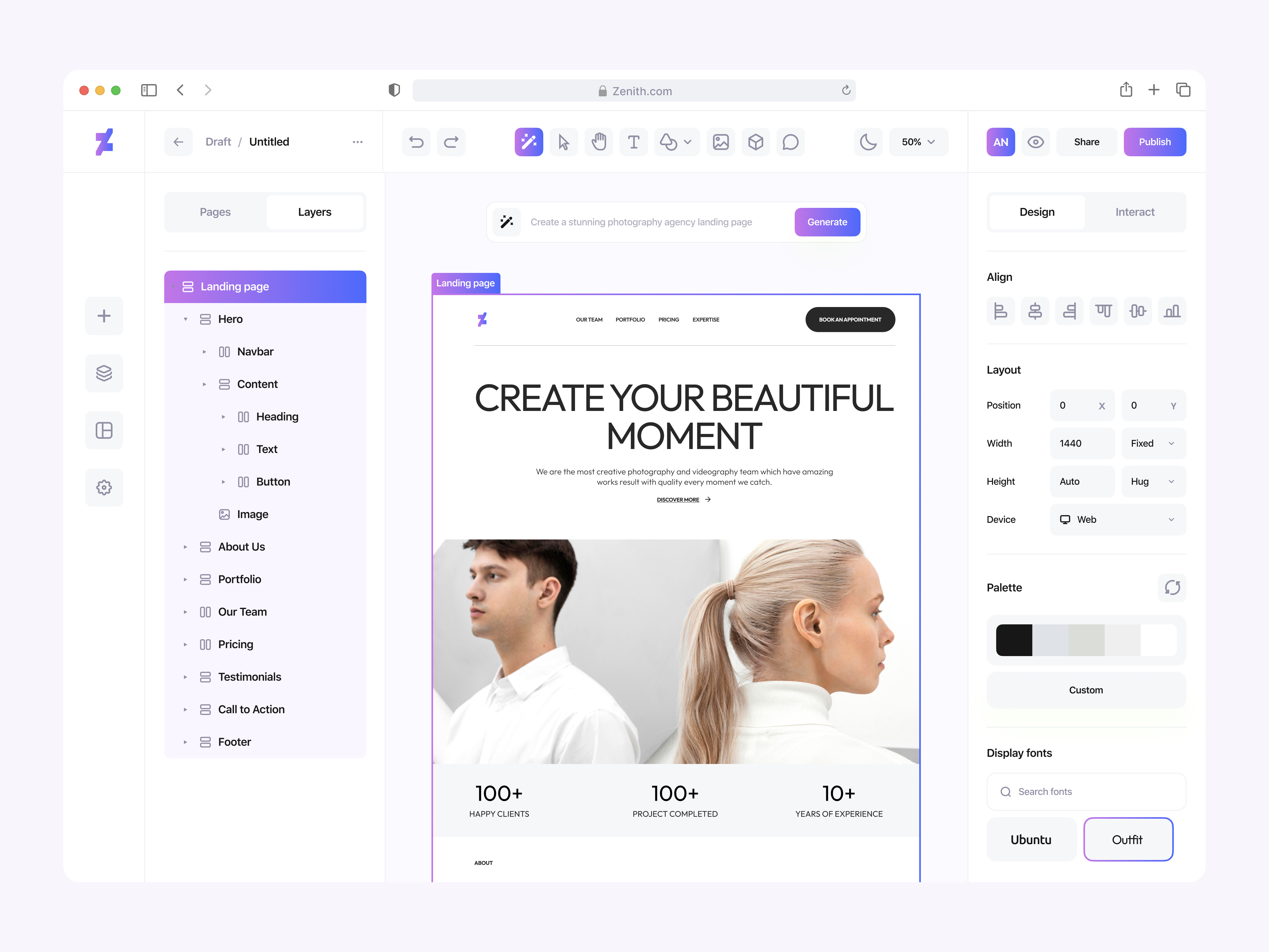 Example of Web App Design In Figma