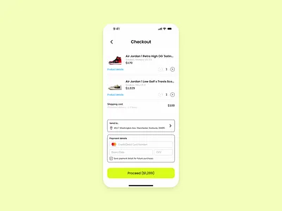 Checkout Page checkout mobile app ui ux