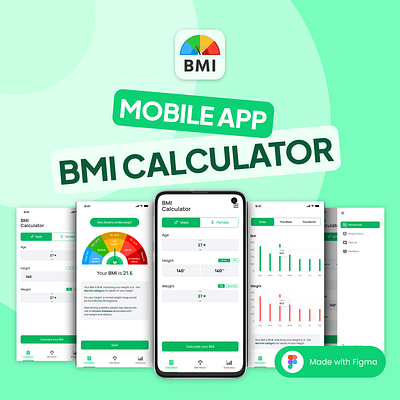 BMI Calculator App Design graphic design ui