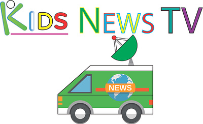 Kids News TV Logo abstract branding design graphic design illustration kids logo kids news tv kids news tv logo logo news logo typography