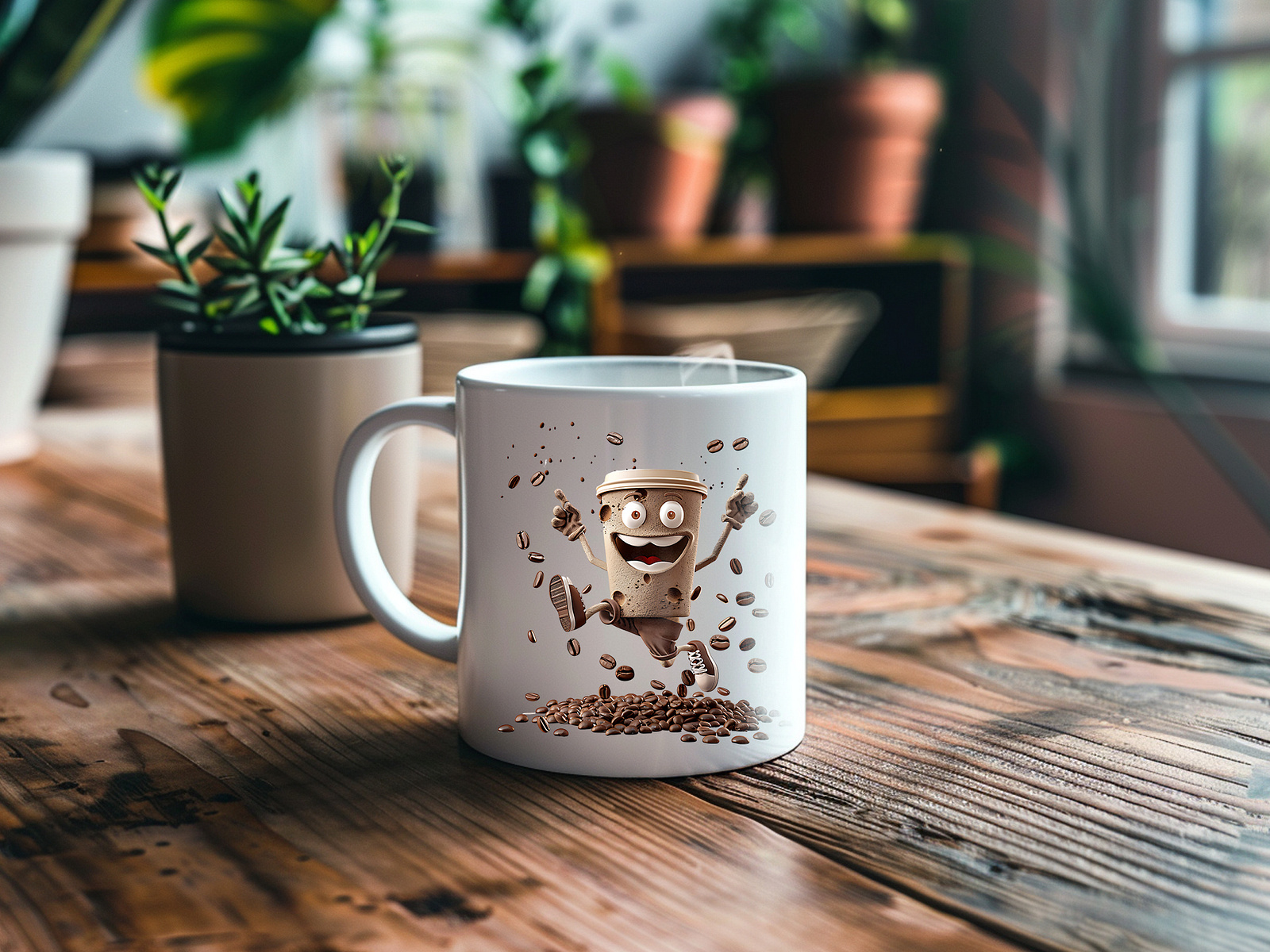 Funny Coffee Paper Cup Cartoon Character Clipart by SWEET ART on Dribbble