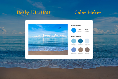 Daily UI #060 - Color Picker color palette color picker daily ui day 060 desktop website hex homepage mobile app ocean image rgb ui ux
