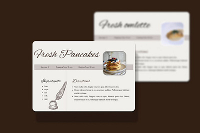Modern Kitchen Recipe card branding design instagram post minimal motion graphics typography