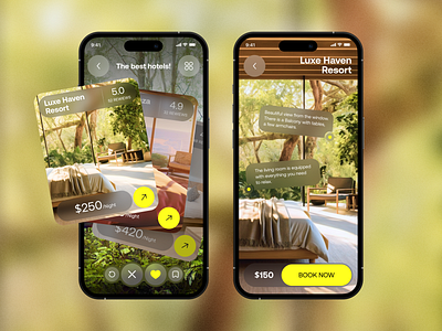 Hotel Booking APP app booking branding concept mobile design app graphic design hotel app ios mobile ui userexperience userinterface ux yellow