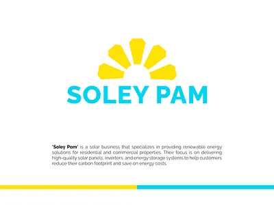 Soley Pam - Logo Design V2.0 brand identity business logo company logo corporate identity creative logo design minimal modern pam power renewable energy solar solar energy solar panel soley startup logo sun timeless versatile visual identity