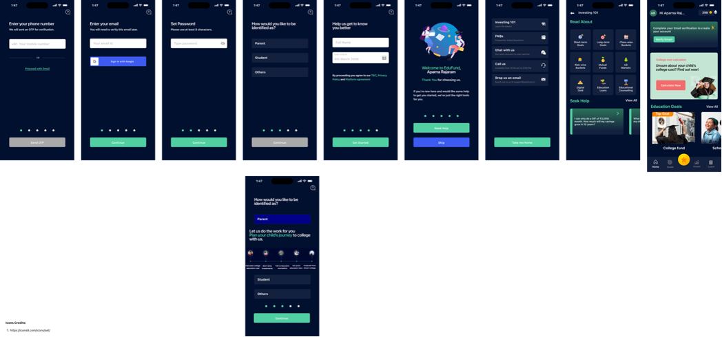 EduFund's Onboarding - Redesign using Spotify's design language by ...