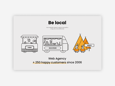 Marketing campaign for web agency illustration local marketing web