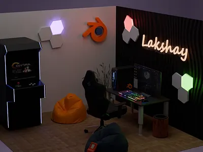 Gaming Room Setup 3d 3d designing blender