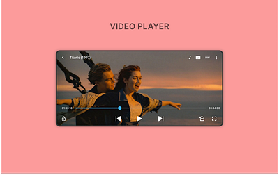 Day 57/100 Video player 100 day ui challange animation branding daily ui 57 dailyui 5 design graphic design illustration logo ui ux vector video video player