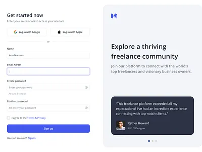 Registration apple authorisation design forgot password google login product register registration sign in sign up text field ui ux