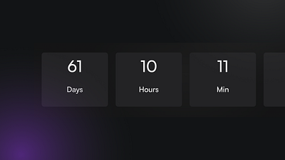 Framer Countdown Timer component animation bento component countdown dark figma framer time timer timing ui ux variable