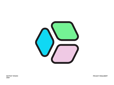 ENGLEBERT Brand Identity 99designs blocky blue brand identity concept cube design e font green icon logo letter e letter e logo logo minimalist pink rubik tech logo technology logo web3