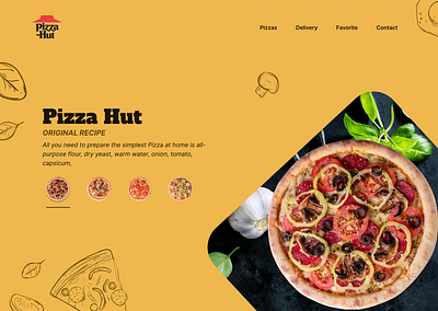 Pizza Delivery website Home page branding ui