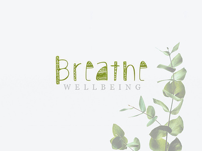 Breathe Wellbeing brand identity branding design graphic design illustration logo typography