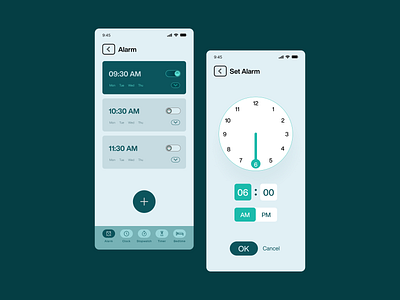 Alarm Ui Design adobe alarm alarmapp branding clock clockappdesign dailyui figma graphic design interactiondesign mohdshan productdesign productive setting shan timesettings ui uidesigns uiux uxdesigns