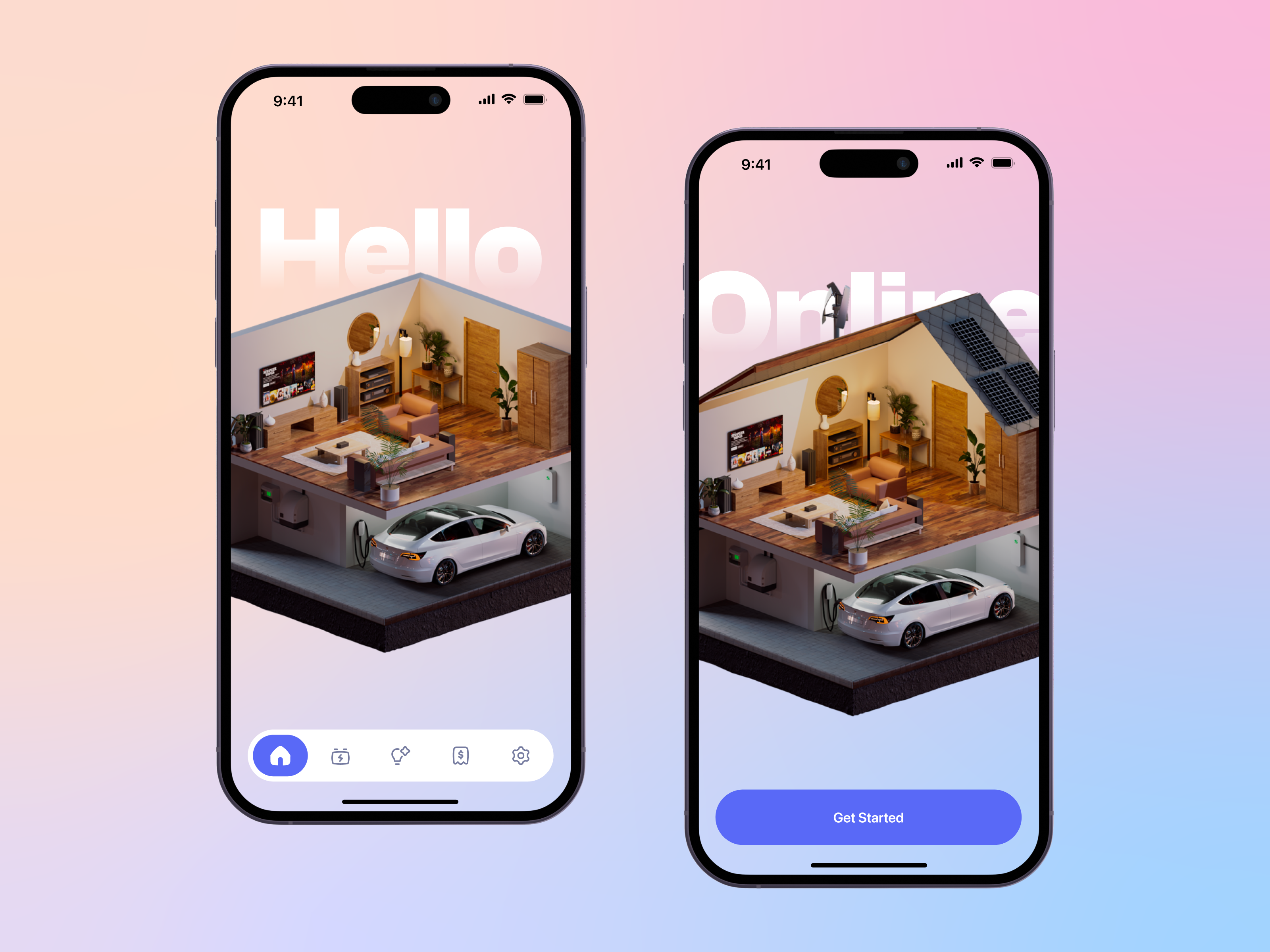 Smart Home - App UI&UX 3d ui app design design home management isometric home mobile design smart assitant smart home ui ui design ux