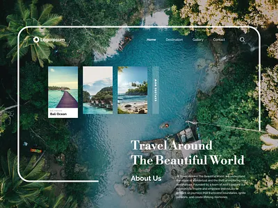 Landing Page : #003 Daily UI Challenge 003 challenge dailyui destination explore landing page landing page design travel uiux world